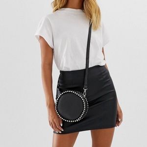 PLT faux leather mini skirt